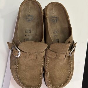 Birkenstock Tan Suede Mules